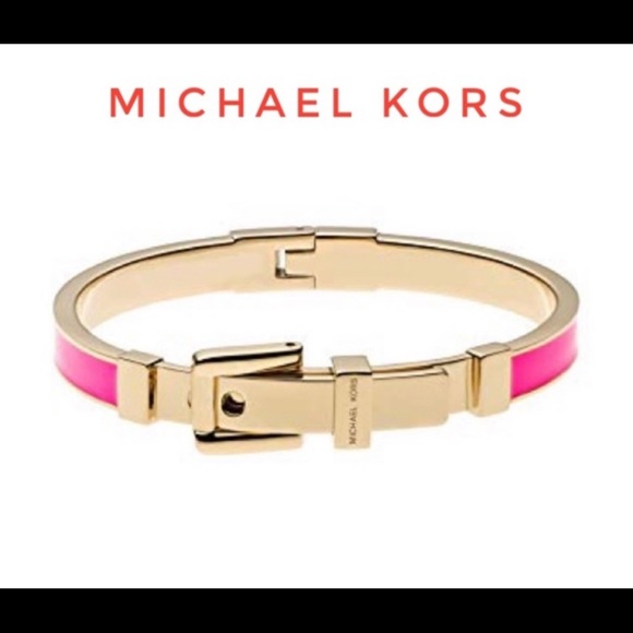 Jewelry - Michael Kors Pink and Gold Buckle Bracelet